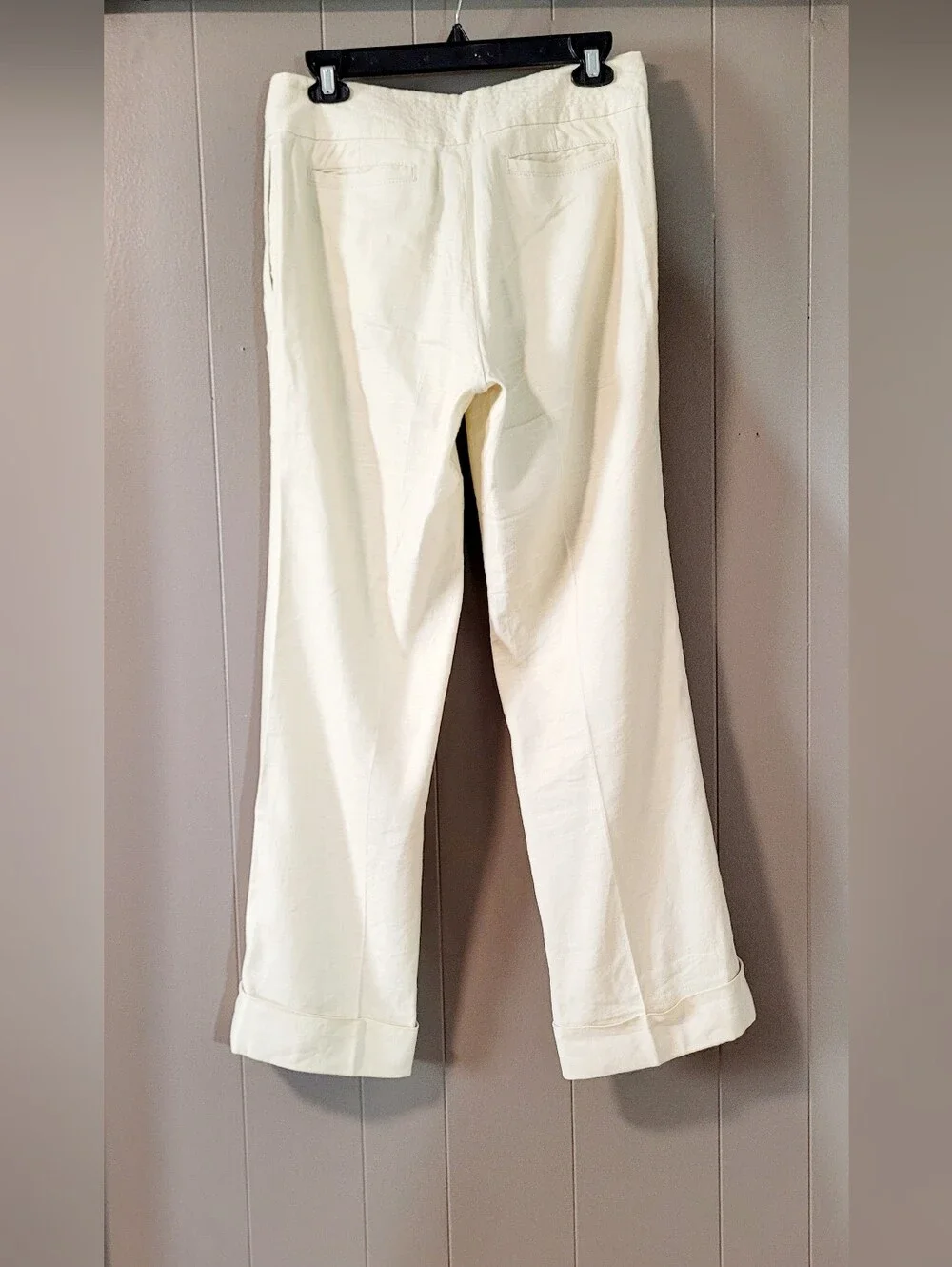 Banana Republic Womens Linen Blend Taylored Wide Leg Pants Sz 6 Quiet Luxery